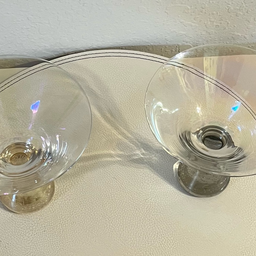 Elegant Glass Martini Glasses with bubble bases - Picture 8 of 8